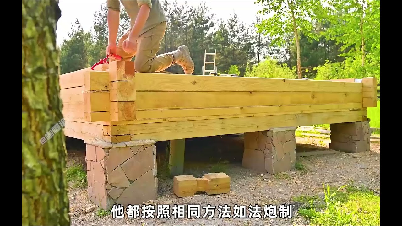 没人能拒绝晚上熬夜失眠时，刷一集超长沉浸式的荒野建造