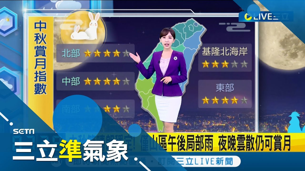 中秋連假各地晴朗