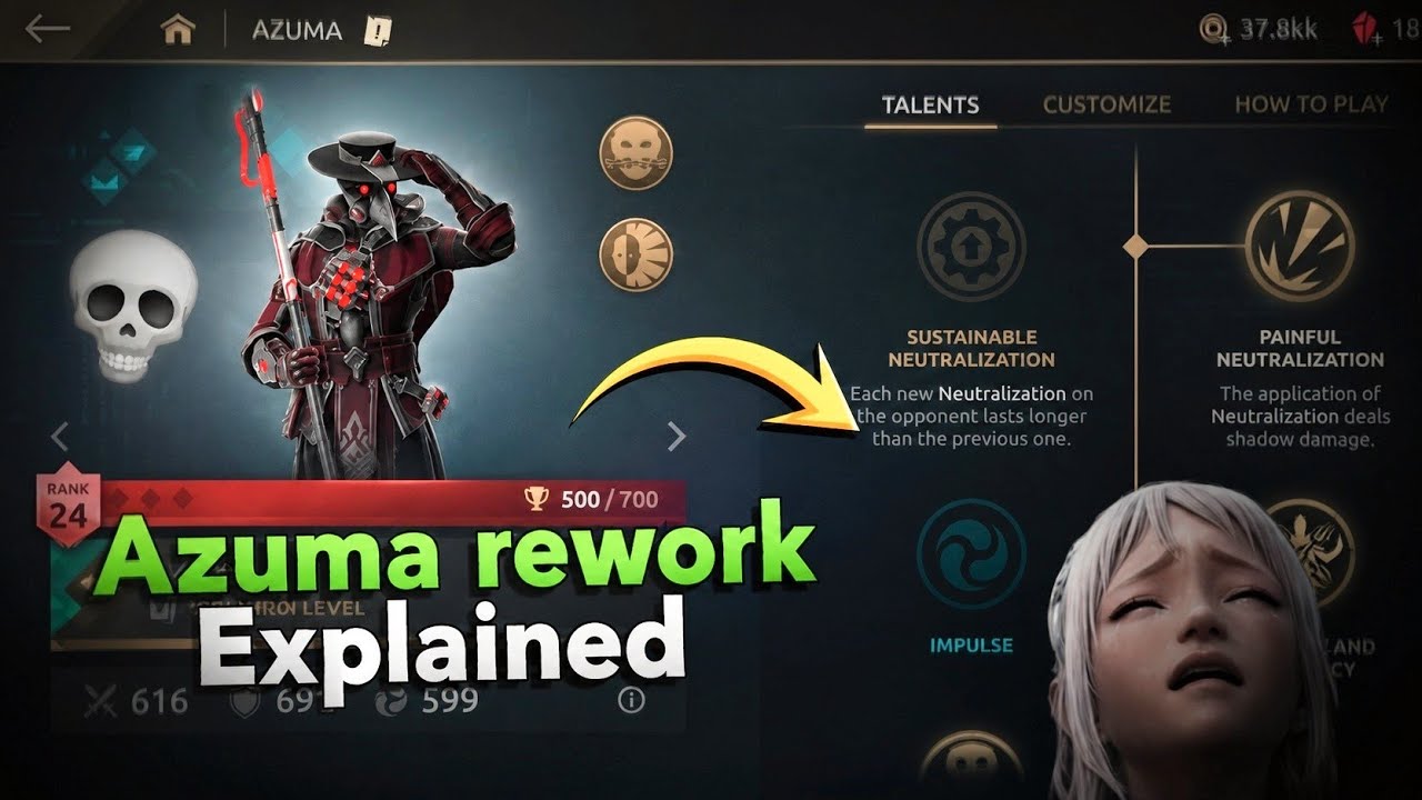 BEFORE vs AFTER Azuma Full Comparison ☠️ Clad/ Yunlin Lastest Patch Update | Shadow Fight 4 Arena 