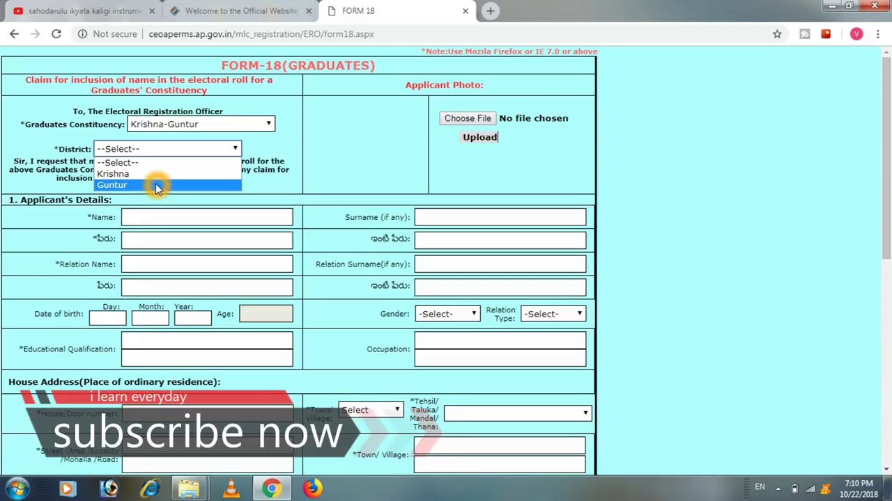 Graduate MLC Voter Registration process in Telugu   How To Apply GRADUATE MLC Elections Voter ID
