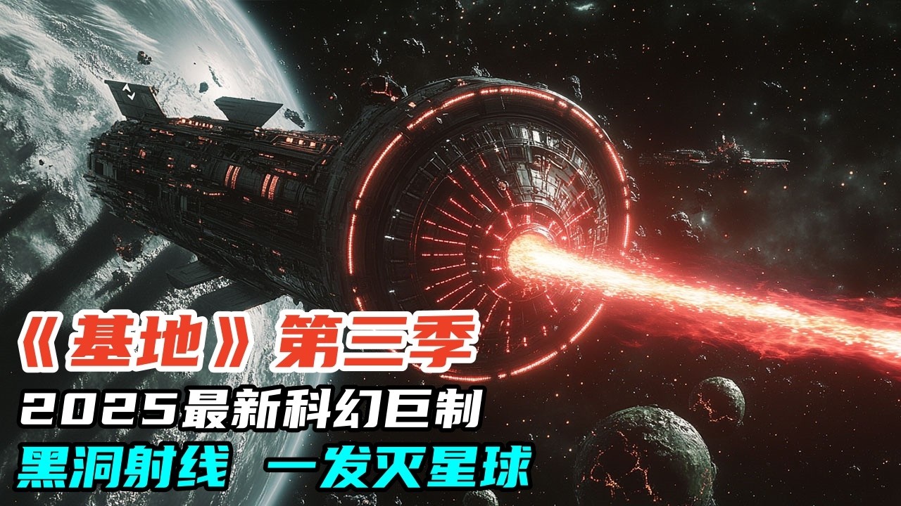 2025最新科幻巨製《基地》第三季，製作成本高達2.3億美金，超級武器黑洞射線，一發瞬間毀滅一顆星球，巔峰特效燃爆眼球