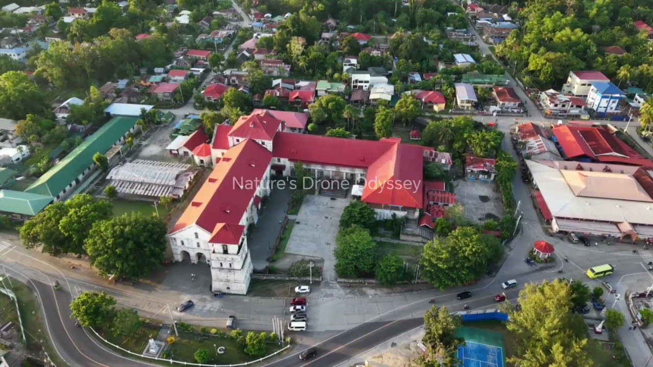 Experience the Majestic Beauty of Baclayon Church | Aerial Tour of Bohol's Historic Gem