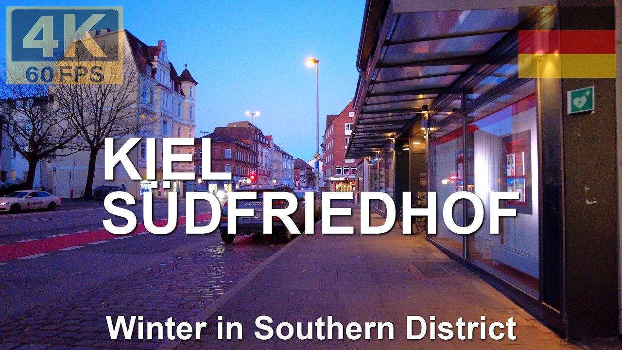KIEL, Germany 🇩🇪 in 4K | 2025 | Winter Walk through Südfriedhof District