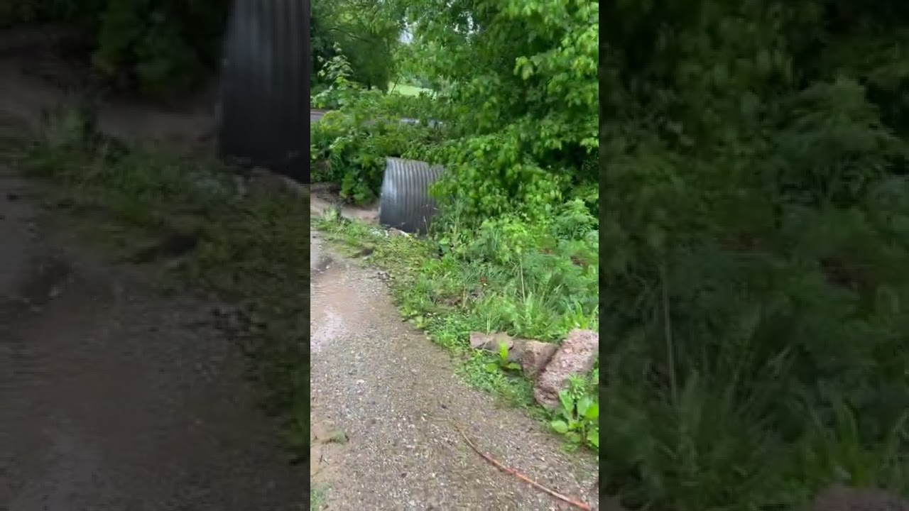 Culvert Bridge Washed Out During Storm
