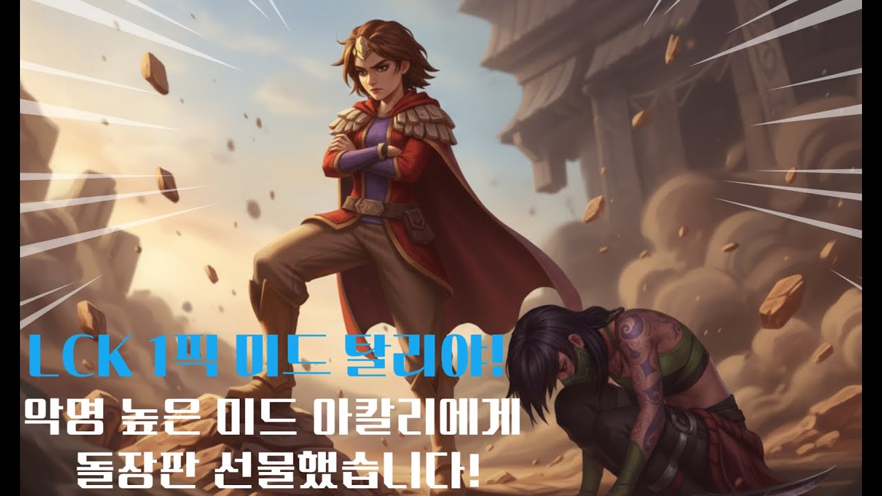 롤 미드 탈리야! 아칼리에게 돌장판 선물해줬더니 너무 좋아하네요