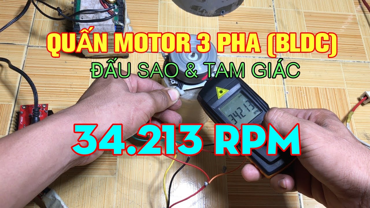Chia sẻ cách quấn Motor 3 Pha (BLDC), Đấu Sao & Tam Giác | HoangHuy Diy