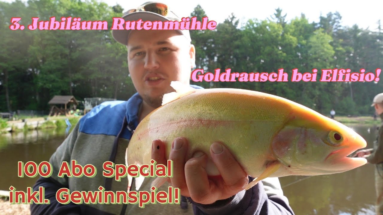 Goldforellenangeln am Angelteich Rutenmühle, 100 Abonnenten Special inkl. Gewinnspiel. Teil 1