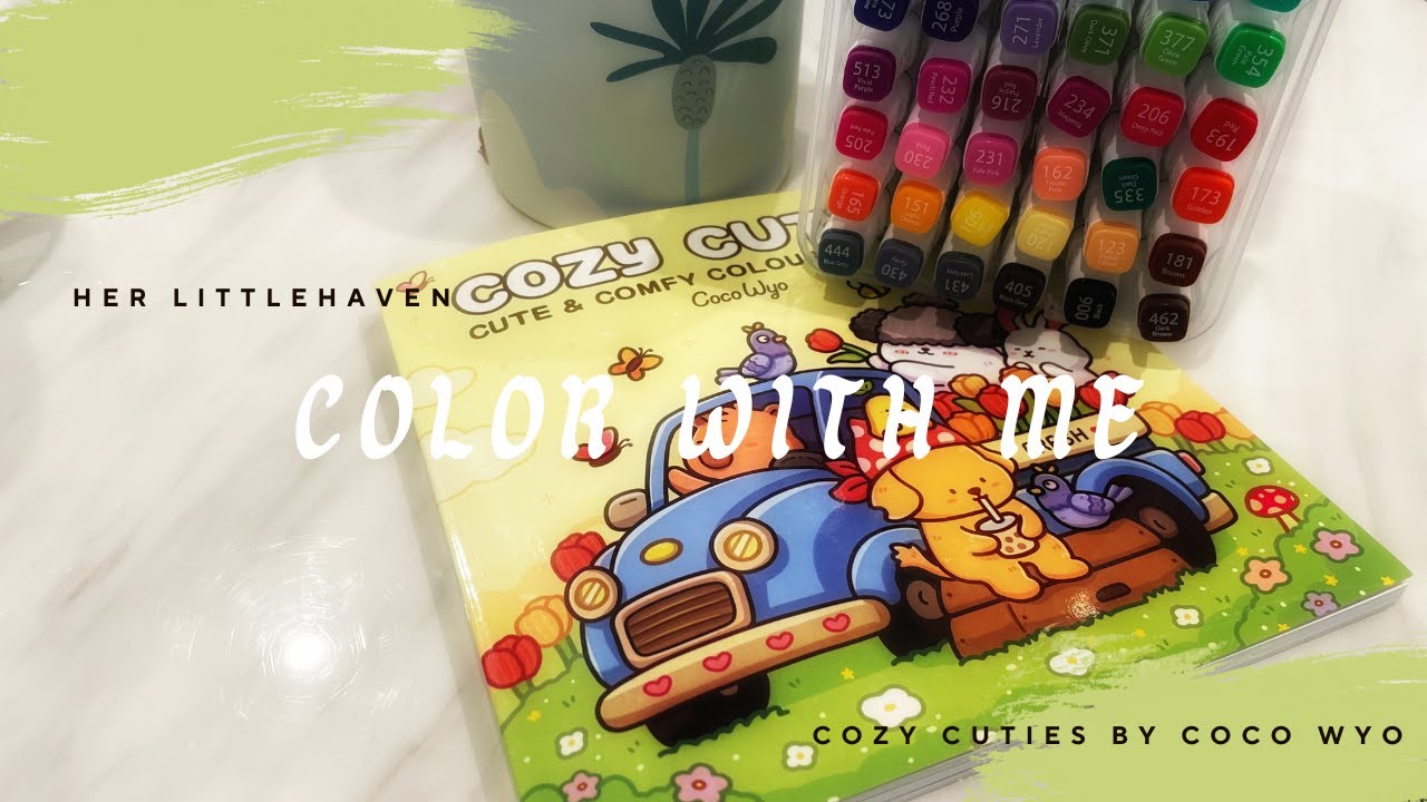 #20: 🧸Color With Me|Coco Wyo Cozy Cuties Pages🖍️|Relaxing & Satisfying Coloring|ASMR|Her LittleHaven
