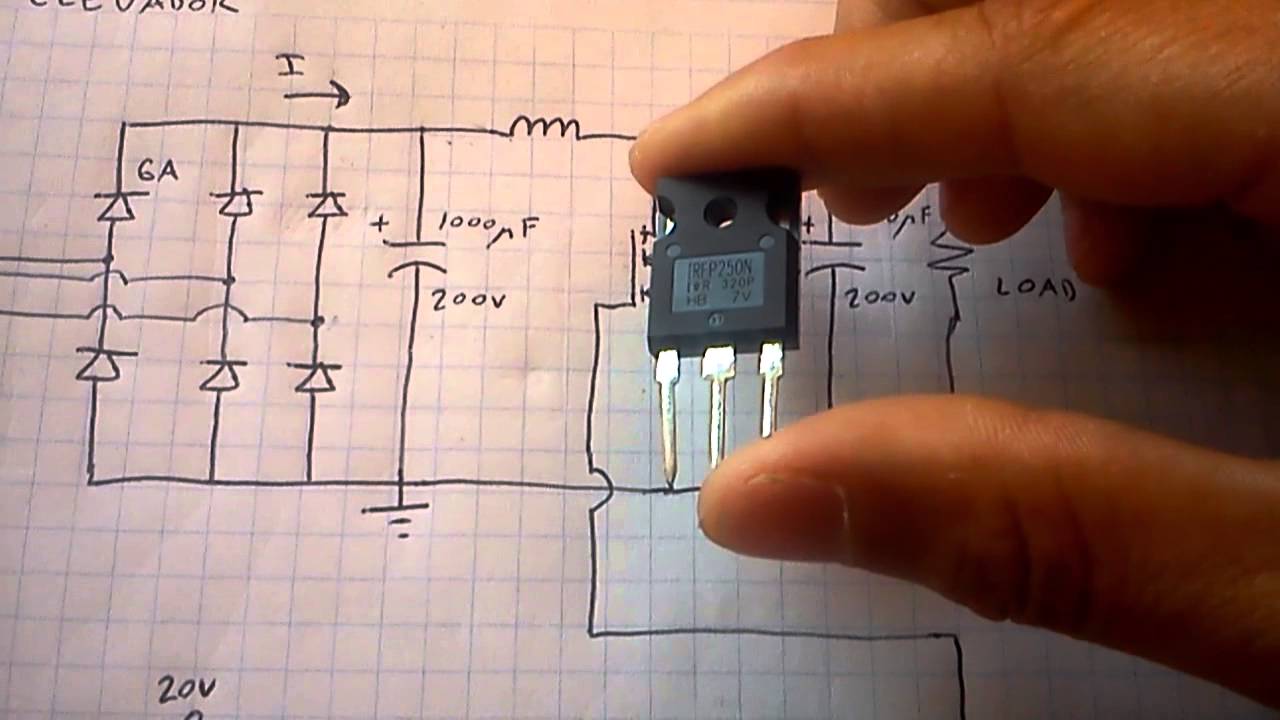 Circuito de convertidor CD-CD (troceador) elevador - booster converter circuit