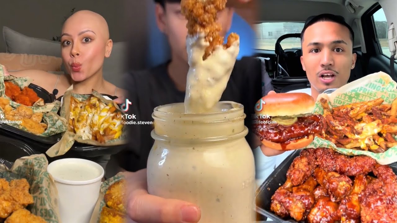 EXTREMELY Satisfying Wingstop Mukbang ASMR | TikTok Compilation