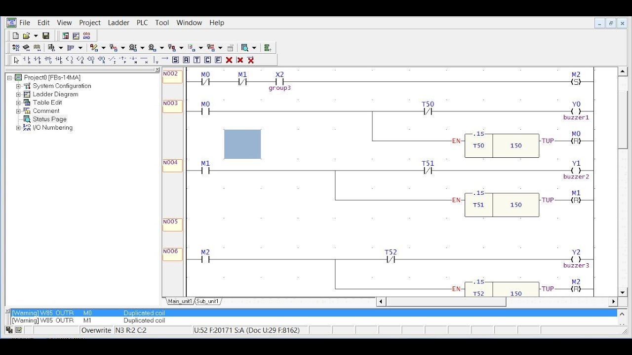 PLC ladder logic programming tutorial# 9: first button press 