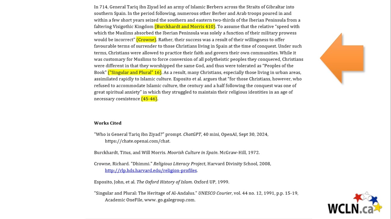 WCLN - MLA Citation Overview