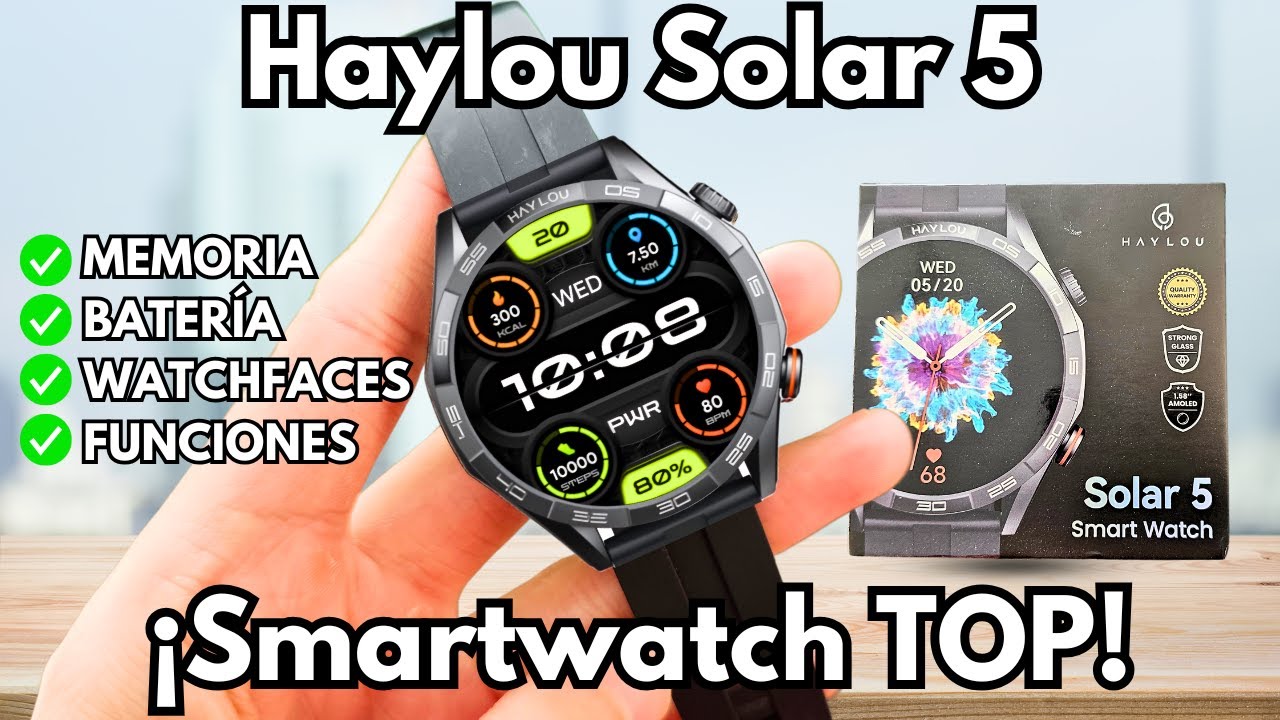 Haylou Solar 5 💥 ¡Smartwatch con 14 DÍAS de Batería y MEMORIA INTERNA! Review COMPLETA