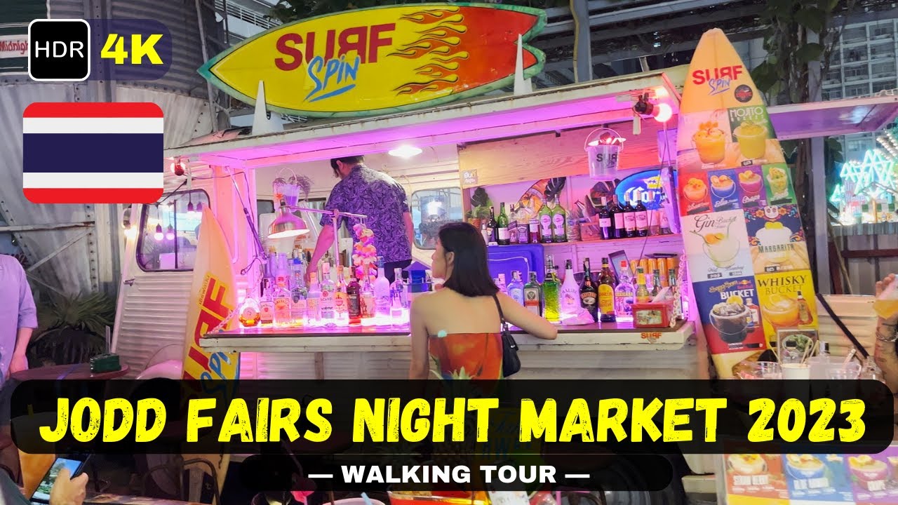 4Kᴴᴰ Best Night Market in Bangkok 2023 - Jodd Fairs - Rama 9