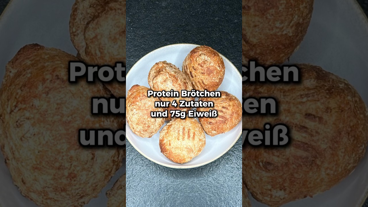 Protein Br&ouml;tchen mit nur 4 Zutaten und 75g Eiwei&szlig;