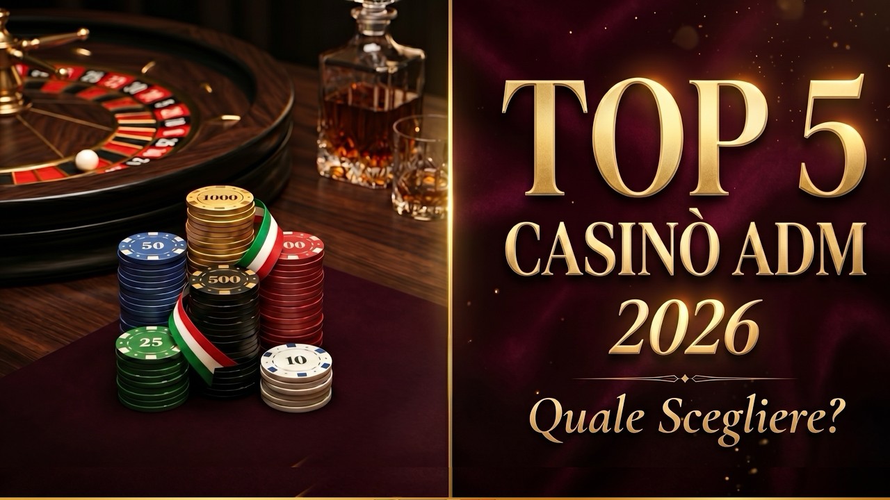 Migliori Casin&ograve; Online ADM 2026 | Top 5 Siti Sicuri