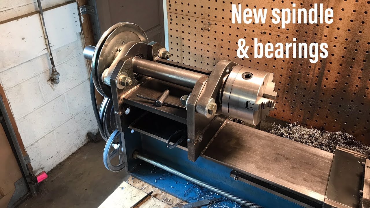New headstock bearings & spinde. Home made lathe part 13
