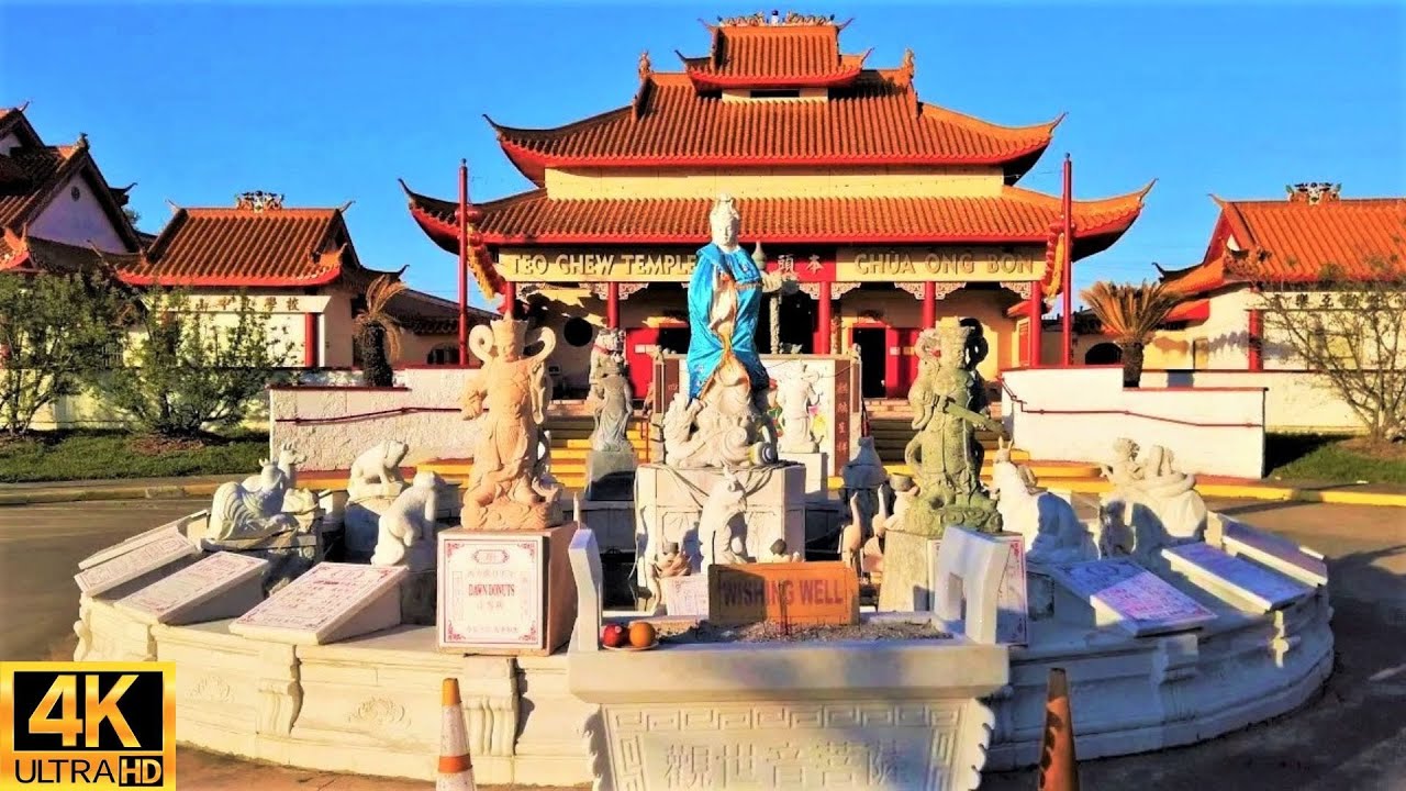 [4K] Teo Chew Buddhist Temple Virtual Walk | Houston, Texas