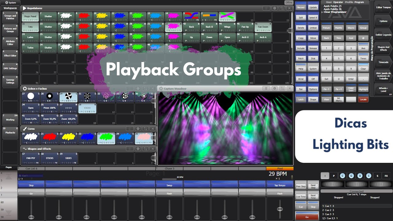Dicas Lighting Bits - Playback Groups  - Avolites Titan