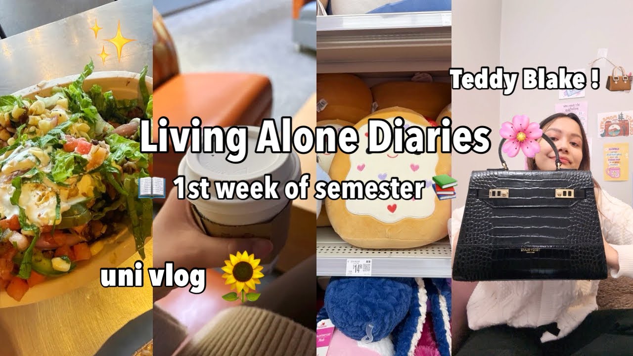 Living Alone Diaries 🌻| Weekly Vlog 📚 | Uni Student 👩‍🎓 Teddy Blake 👜