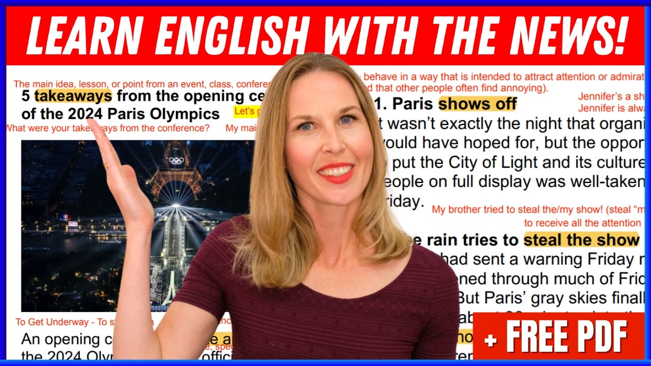 2024 Paris Olympics 🥇 Learn English With The News