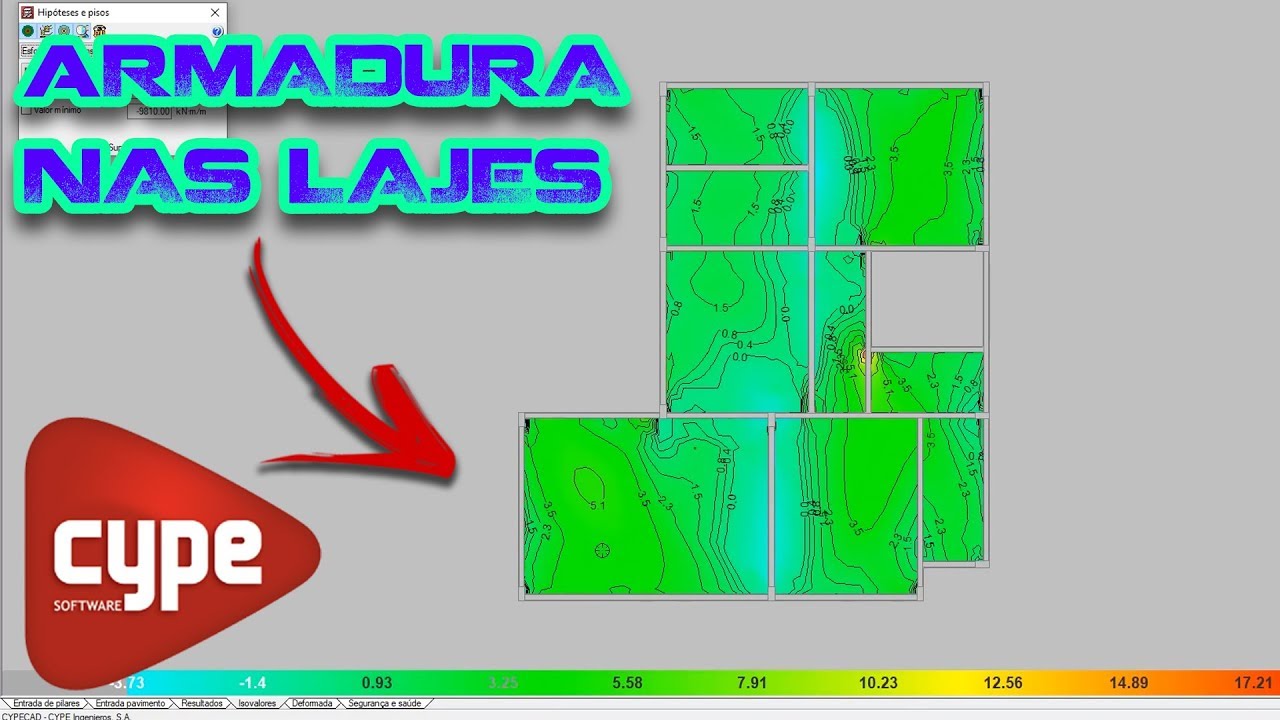 Configurando armadura das lajes no Cypecad