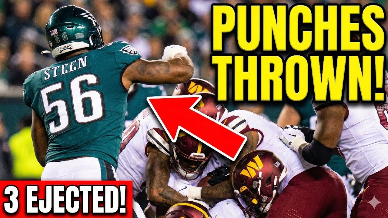 BETTER THAN JAKE PAUL? 🥊 Eagles & Commanders BRAWL erupts! (3 Ejected)