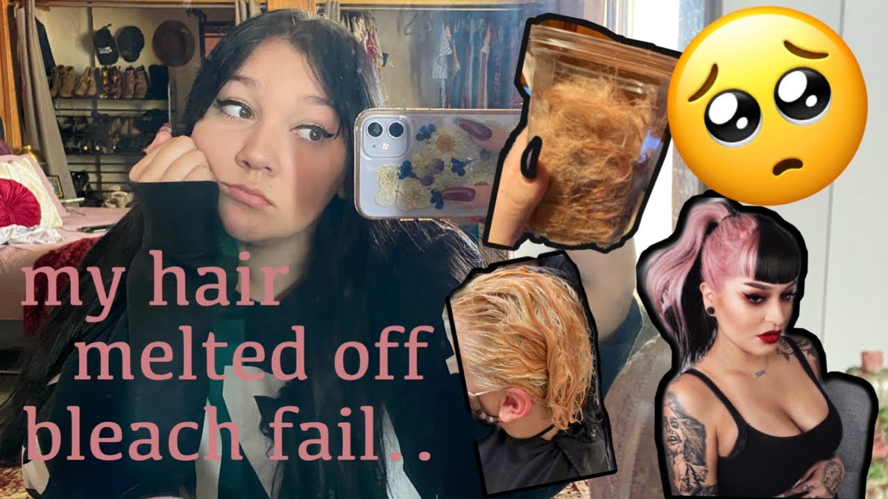 all of my hair fell out bleach fail | trying to do split dye hair (help me brad mondo)
