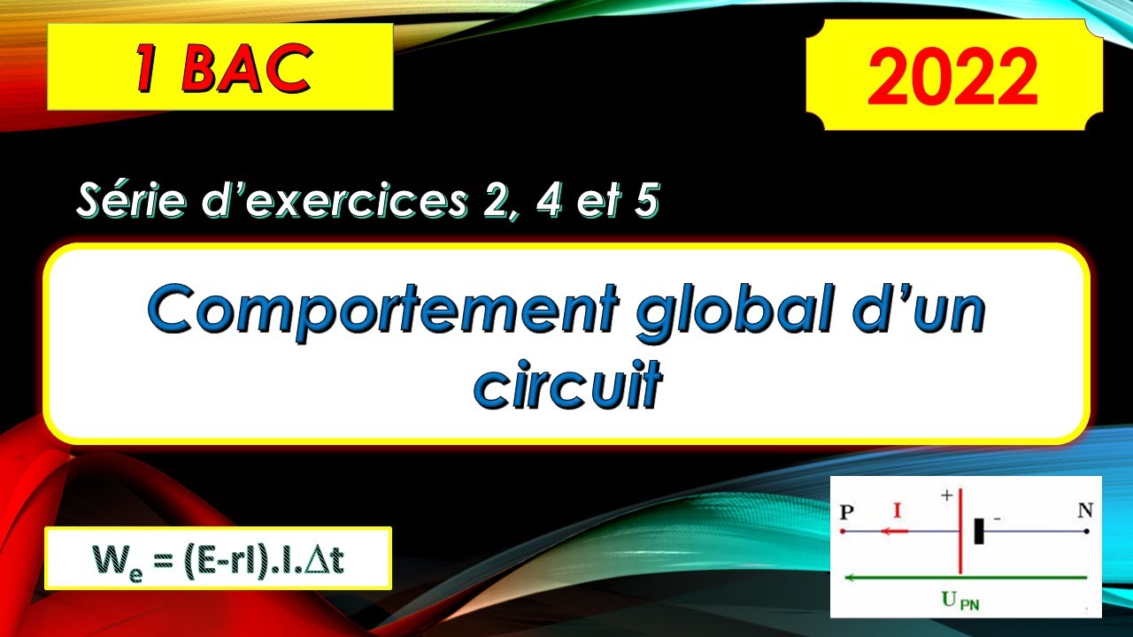 Exercices corrig&eacute;s : Comportement global d'un circuit &eacute;lectrique 1BAC