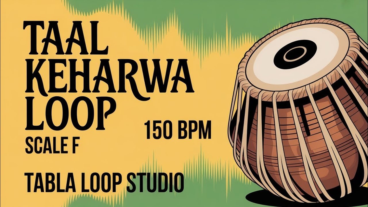Taal Keharwa Loop for all Songs | 150 BPM | Scale F | Bhajans, Songs #rhythm #riyazwithtabla 