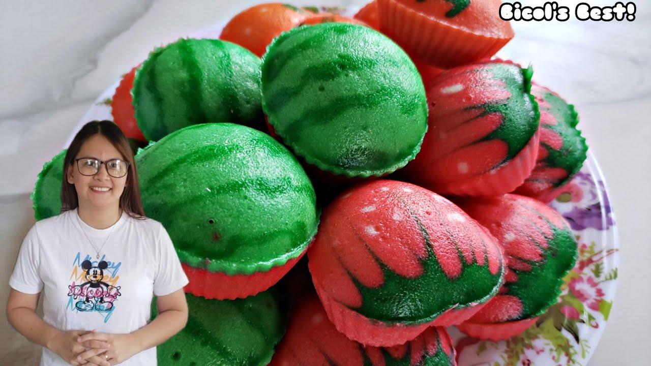 Puto with Fruit Designs | StrawBerry-Gery