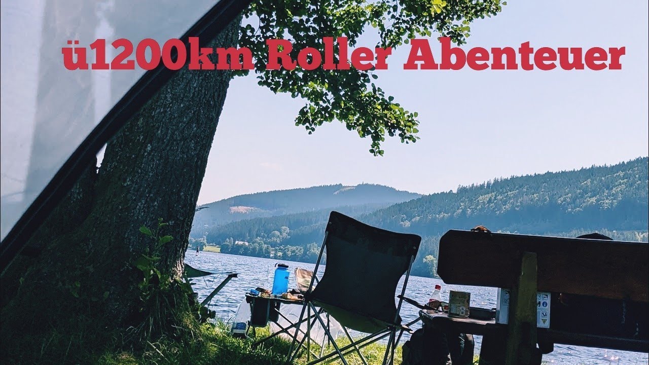 Roller Jahrestour 2021 🛵 Teil 1 Freiheitsstatue 🗽 Titisee Schwarzwald👣 Roller Anhänger Zelten🏕️⛺