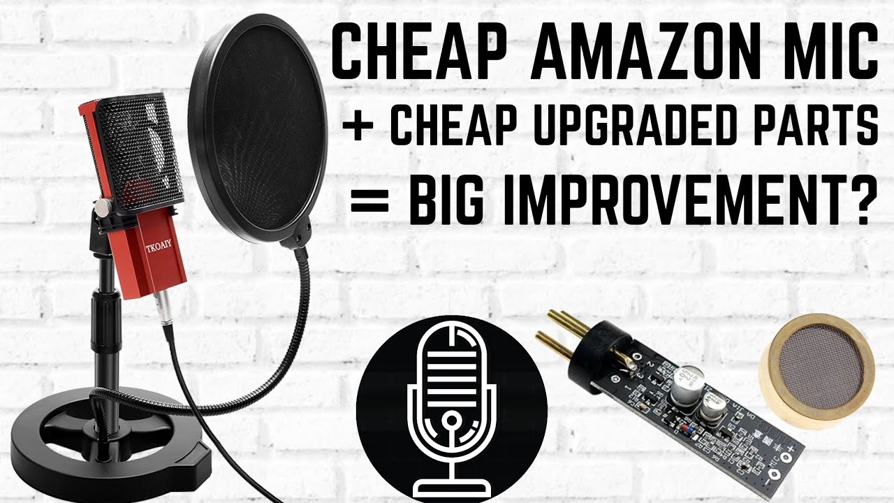 Can $10 Make A $17 Amazon Microphone VERY Useable?  TKOAIY Condenser Mod!  Warning: Noisy Stock Mic