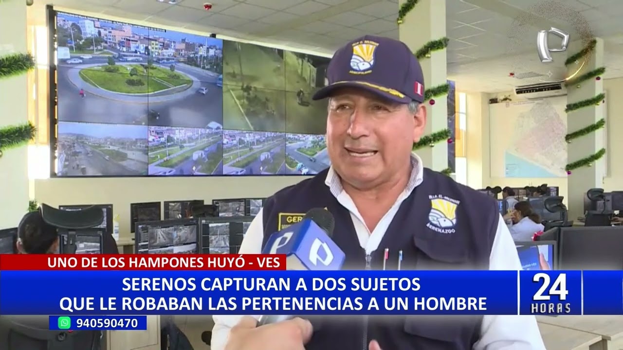 VES: serenos capturan a delincuentes que asaltaron a transeúnte