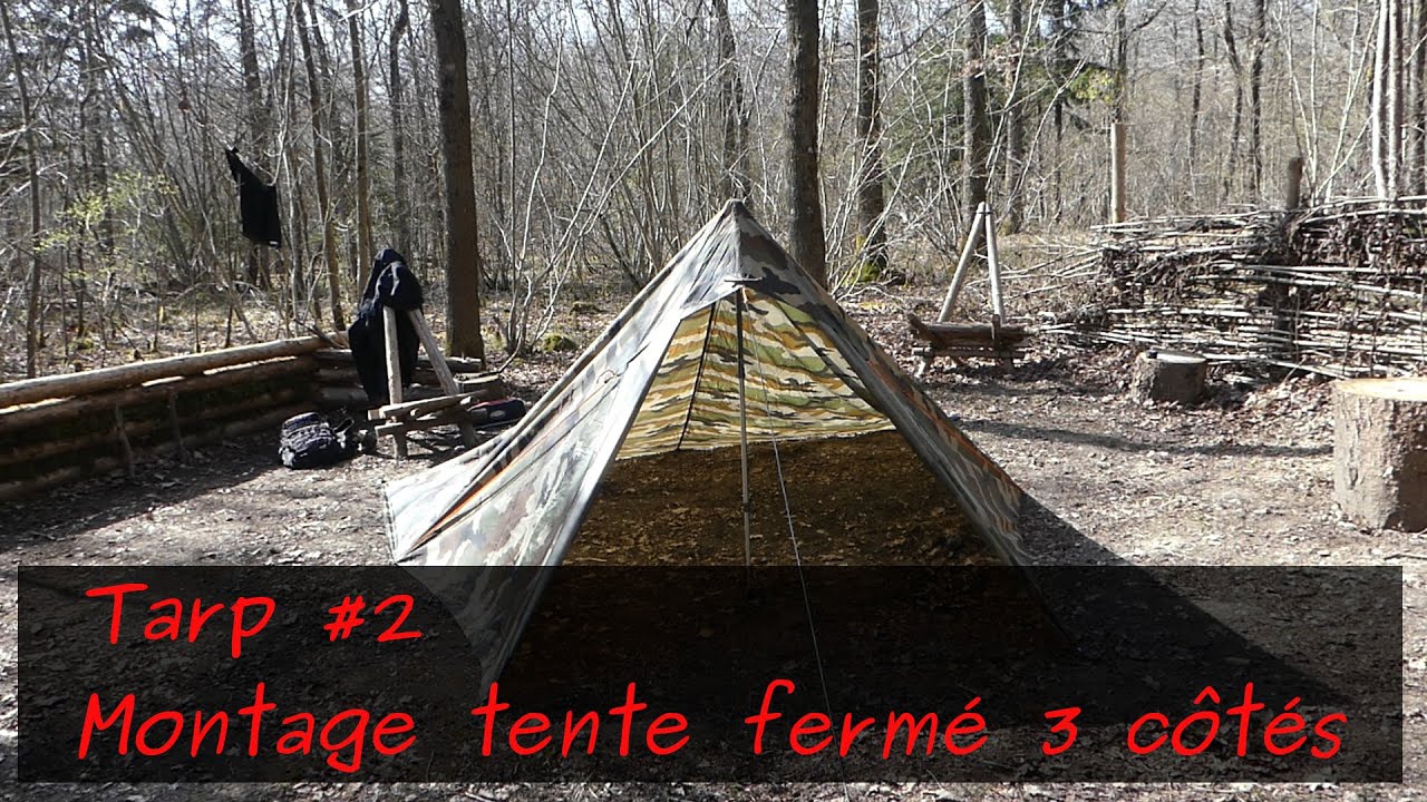 Tarp #2 montage type tente avec 3 côtés fermés