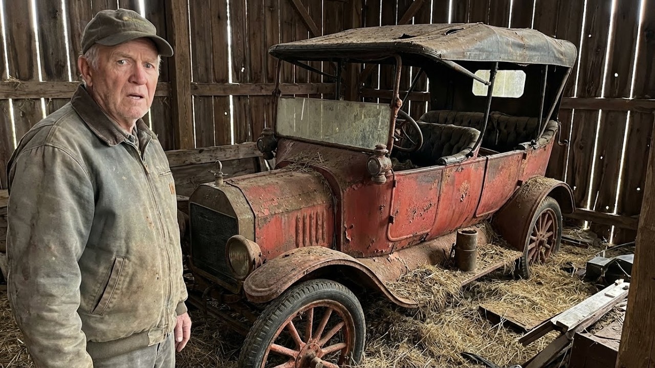 ASMR Barn Find: Restoring a 1908 Ford Model T Red — From Rusted Metal Earth to Brand New Shine