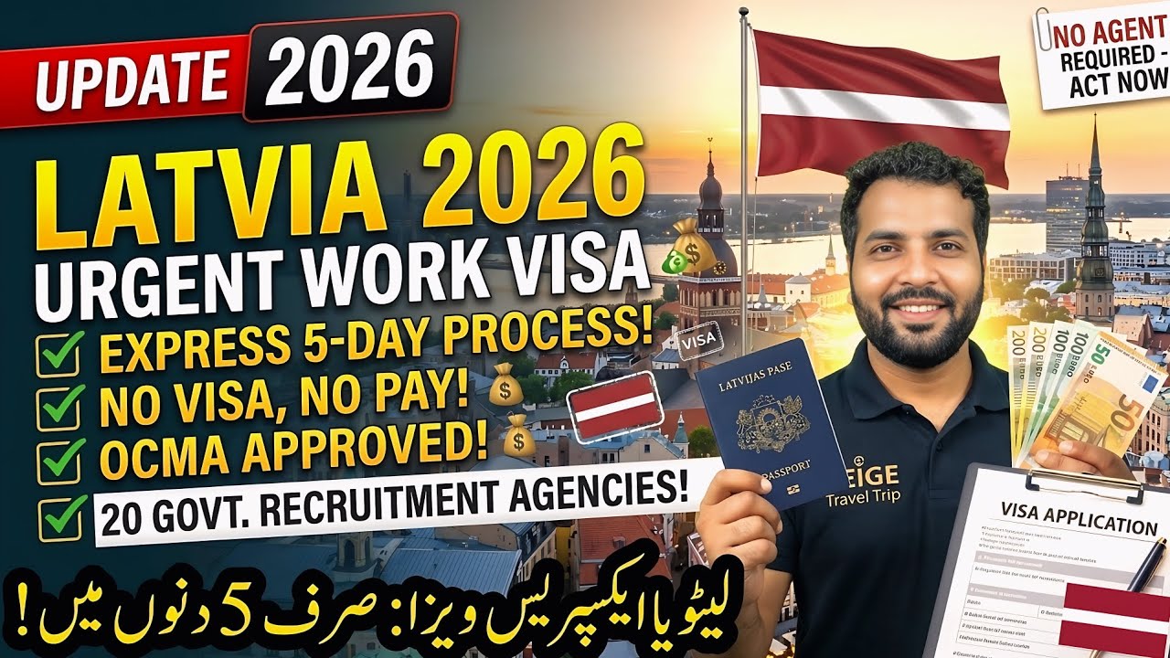 Latvia Work Visa 2026: 5 Days Express Process! 🇱🇻 | No Visa No Pay | 20 Govt Agencies