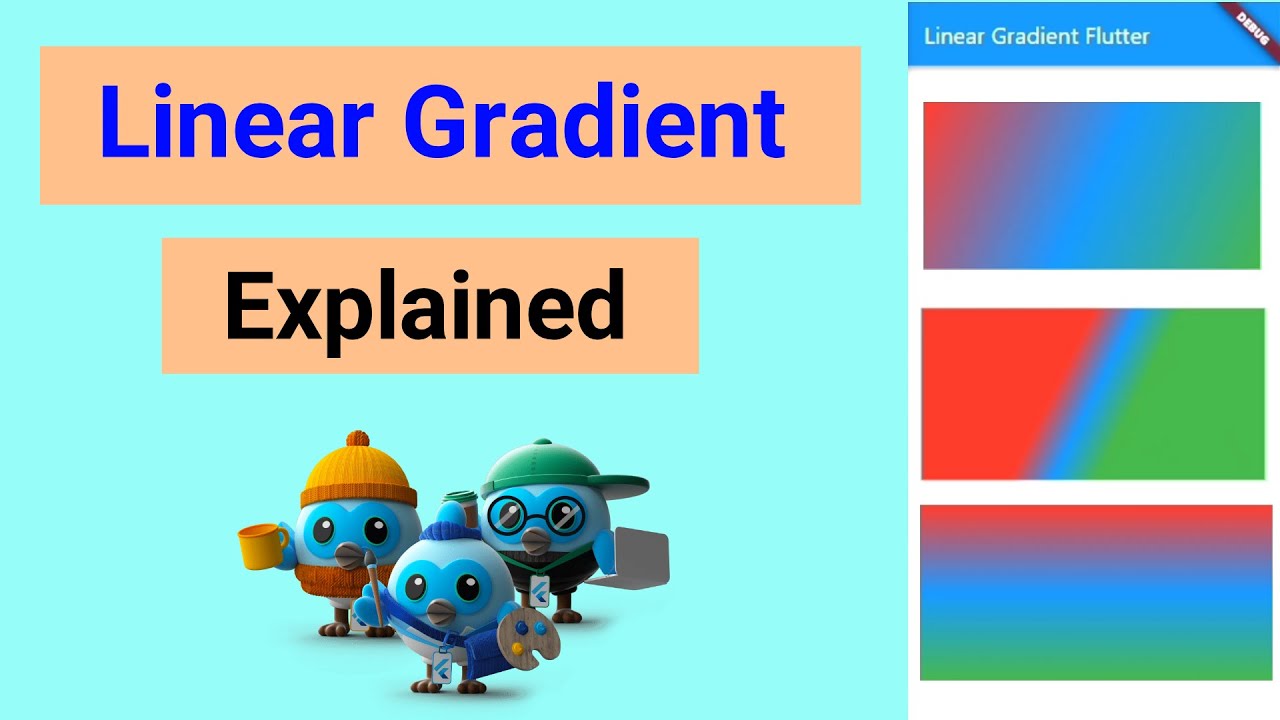 Flutter Linear Gradient Explained in Detail | Customized Linear Gradient