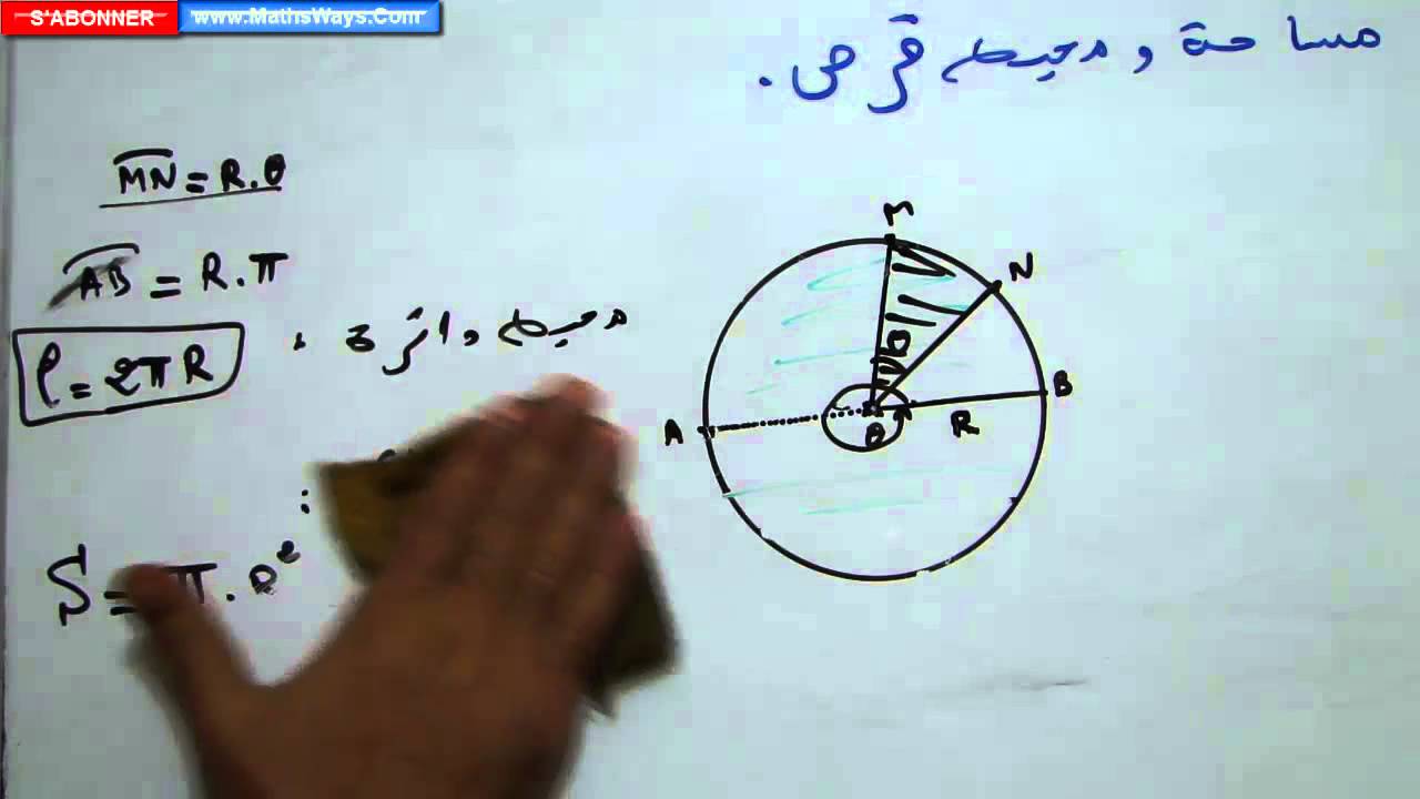 مساحة ومحيط قرص Aire et Périmètre d'un disque