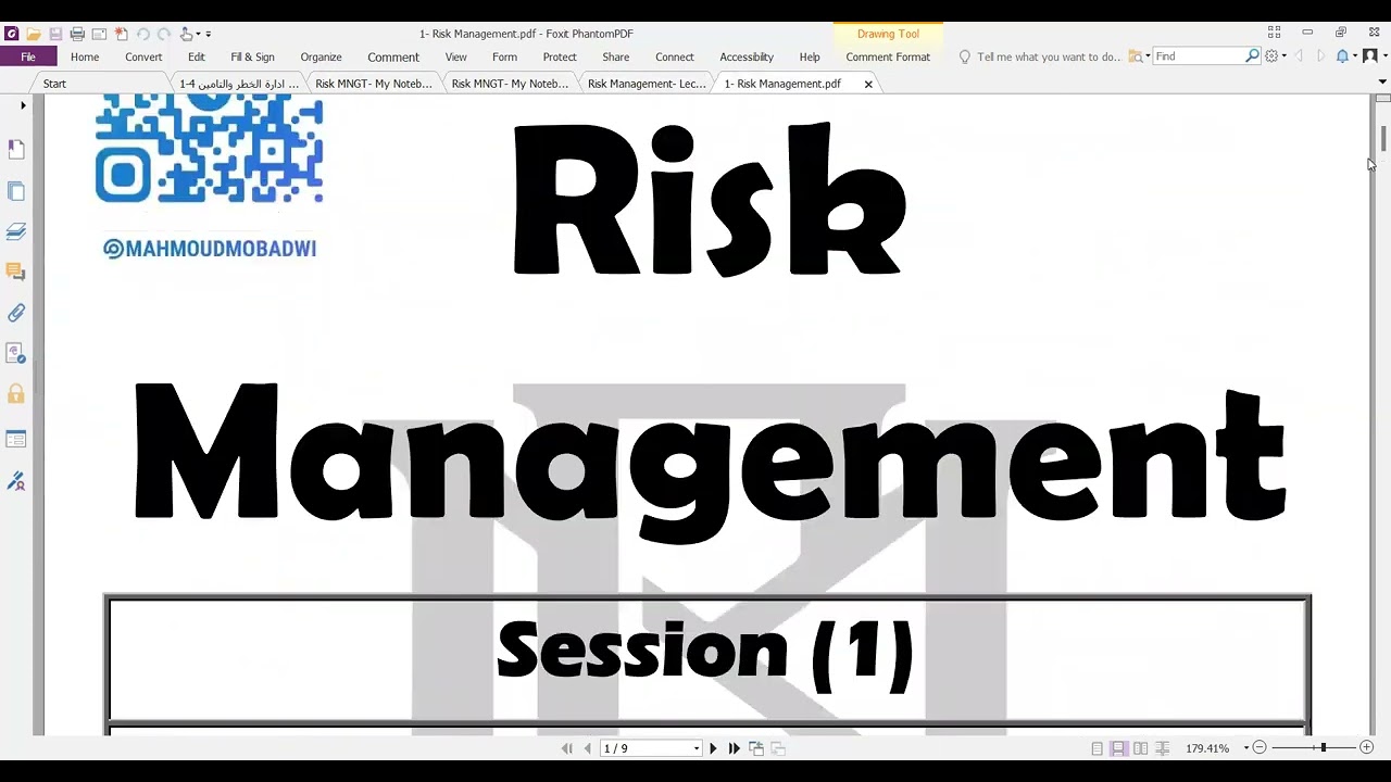 1- Risk Management- The theoretical part