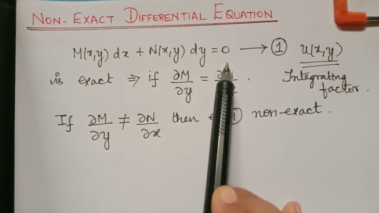 non exact differential equations