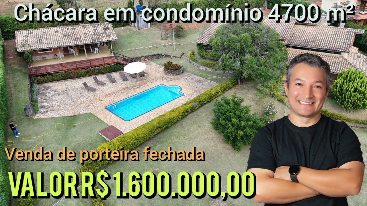 Chácara em condomínio a venda, 4700 m² não tem outra assim 😱, abaixo do valor, porteira fechada