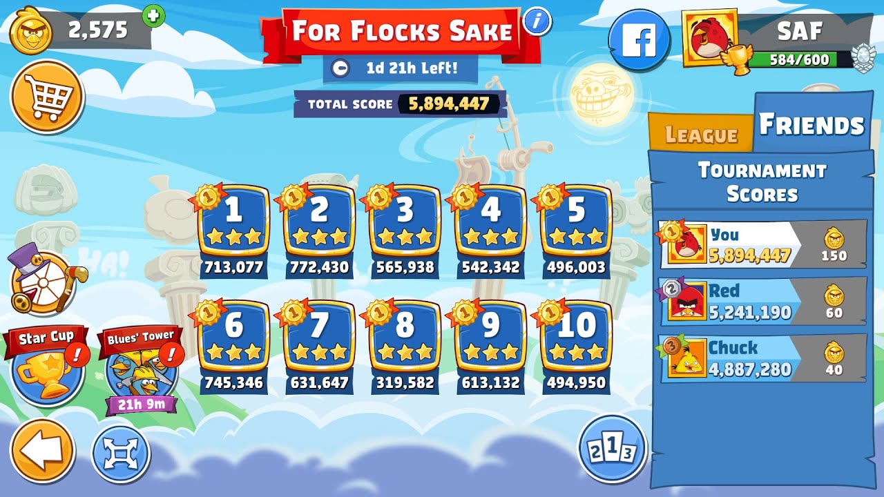 Angry Birds Friends. For Flocks Sake (04.04.2024). All levels 3 stars. Passage from Sergey Fetisov
