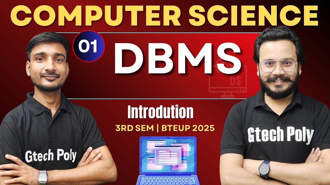 DBMS L-01| Introduction | CSE 3rd Sem By Ujjwal Sir BTEUP 2025  @gtechpoly
