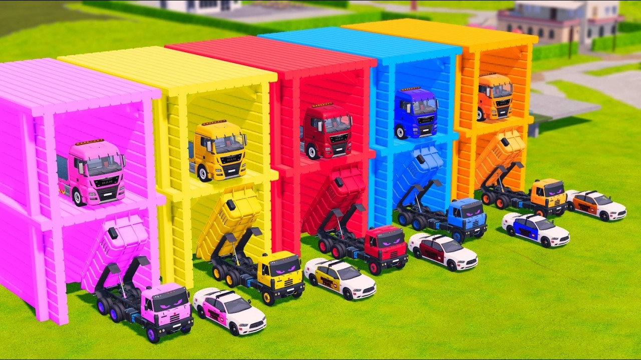 TRANSPORT! POLICE CARS and AMBULANCE EMERGENCY VEHICLES WITH MERCEDES POLICE TRUCKS! FS22 #02