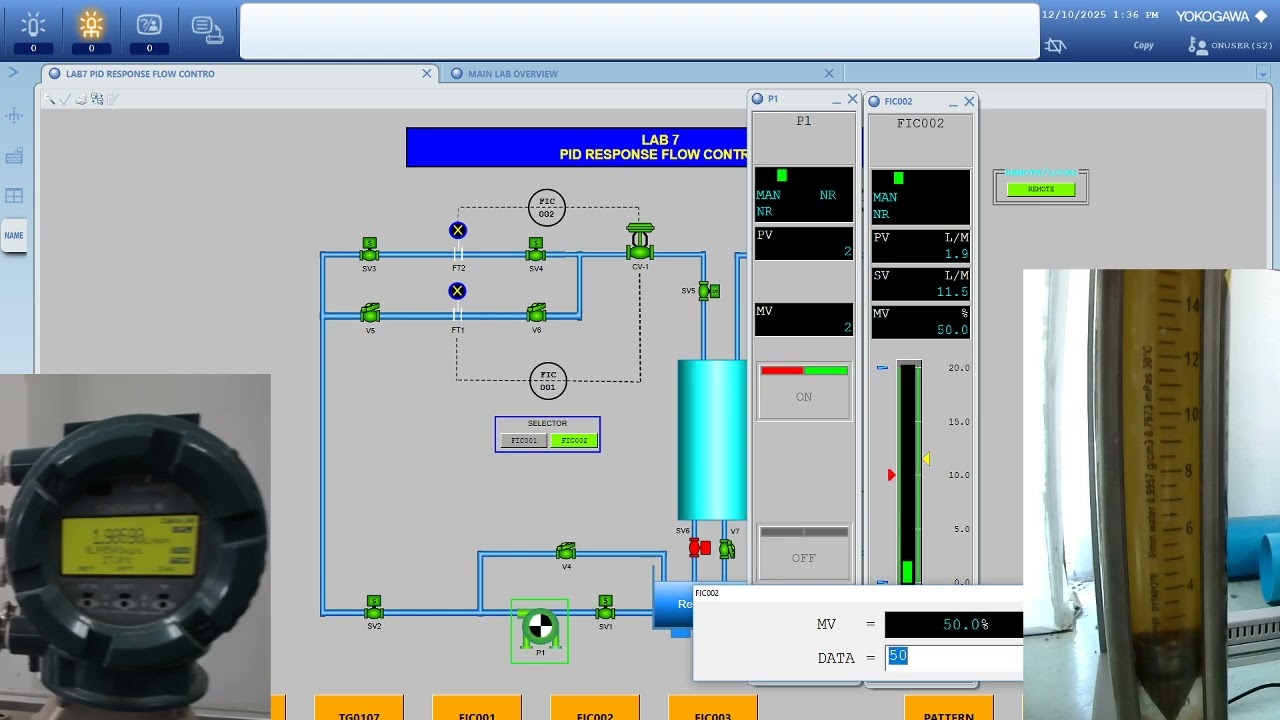 DCS CENTUM VP ใบประลองที่ 5 การวัดอัตราการไหลจาก Rota mass Flow Transmitter
