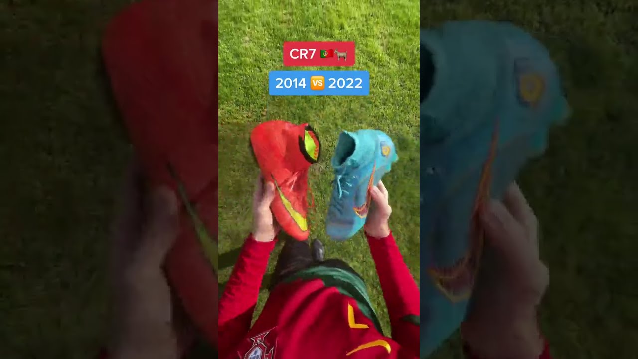 RONALDO FOOTBALL BOOTS 2014 VS 2022!!! #shorts