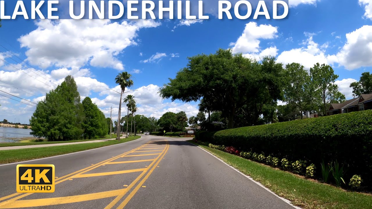 Driving on Lake Underhill Road in Orlando Florida from Anderson St to Woodbury Rd