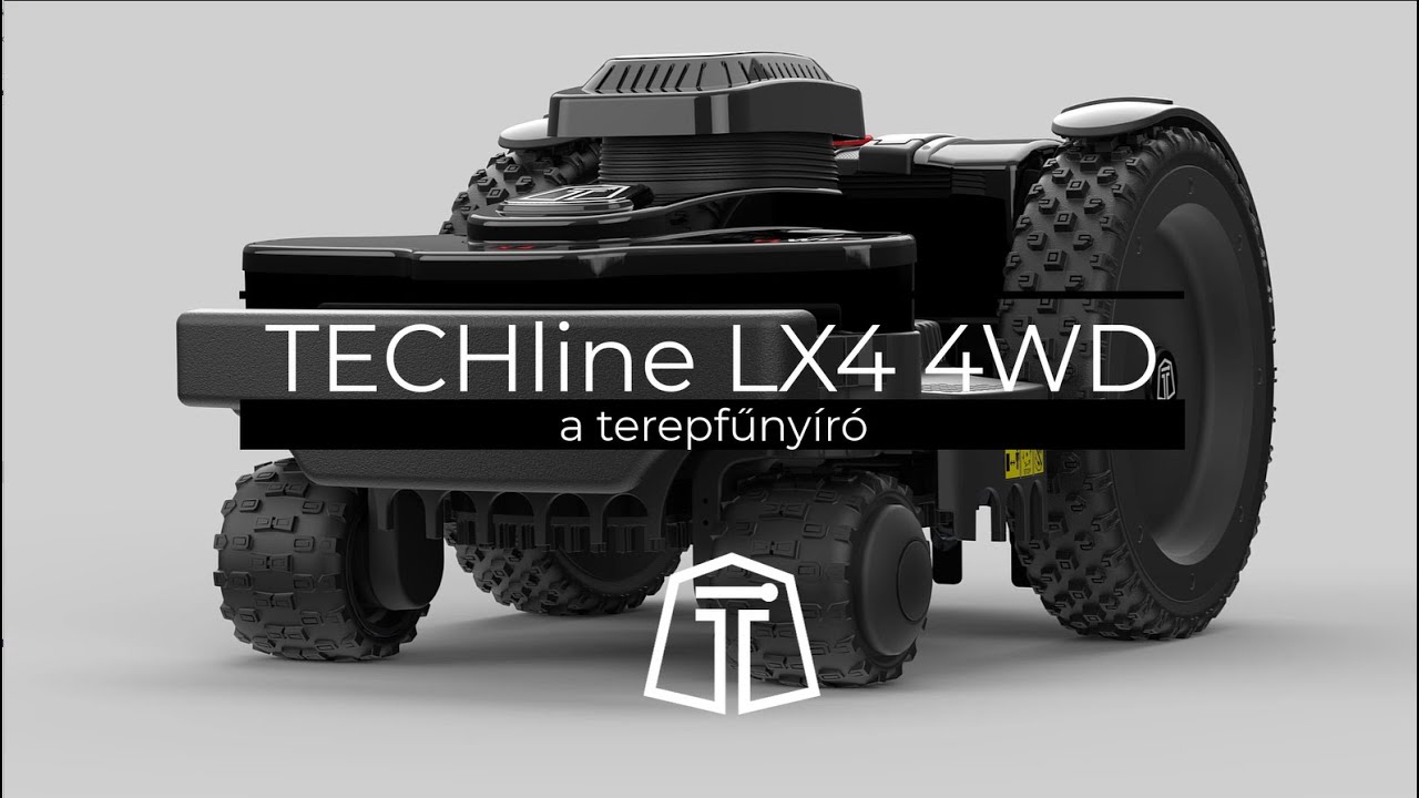 TECHline LX4 4WD robotfűny&iacute;r&oacute; munk&aacute;ban