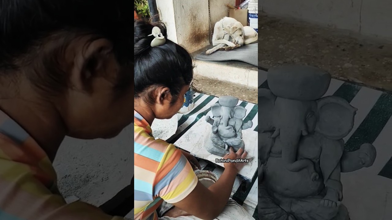 how to make Ganesh idol|ganapti murti|claybappa#viral#shorts#short #youtubeshorts#ganapatibappamorya